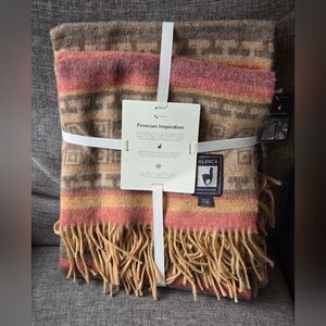NEW Incalpaca Alpaca Peruvian throw Blanket 70x60"